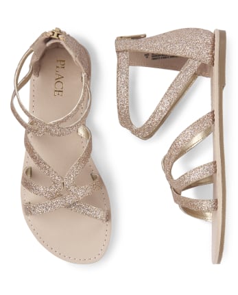 Girls Glitter Gladiator Sandals