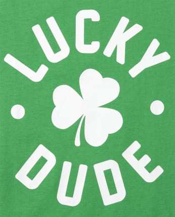 Camiseta con estampado de trébol Lucky Dude para niños