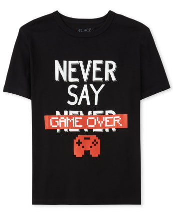 Boys Short Sleeve 'Never Say Game Over' Graphic Tee | The Children's Place