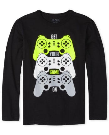 Camiseta con gráfico de videojuego para niños