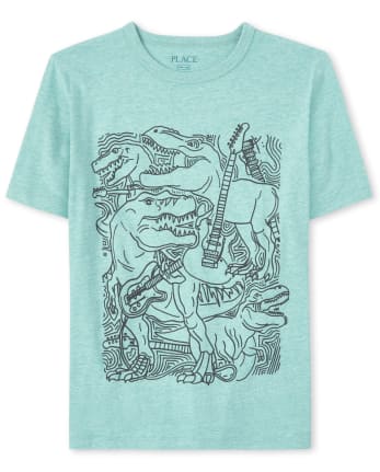 Boys Guitar Dino Graphic Tee