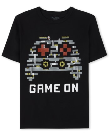 Camiseta con gráfico de videojuego para niños