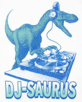 Camiseta con gráfico DJ Dino para niños
