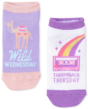 Girls Days Of The Week Unicorn Ankle Socks 7-Pack