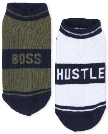Boys Hustle Cushioned Ankle Socks 6-Pack