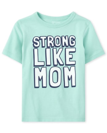 Baby And Toddler Boys Strong Mom Graphic Tee