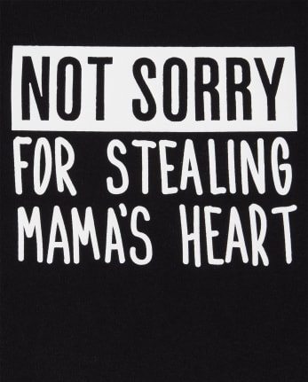 Camiseta con estampado de corazón de mamá para bebés y niños pequeños