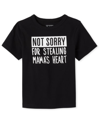 Camiseta con estampado de corazón de mamá para bebés y niños pequeños