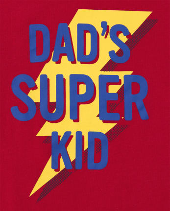 Baby And Toddler Boys Dad's Super Kid Graphic Tee