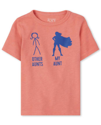 Baby And Toddler Boys Super Aunt Graphic Tee