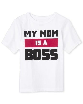 Kids Or Little Boys and Girls Wife Mom Boss Unisex Childrens Short Sleeve T-Shirt 