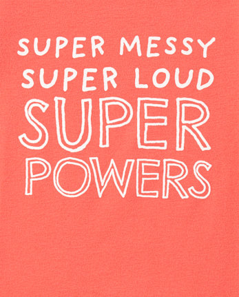Camiseta con gráfico de superpoderes para bebés y niños pequeños
