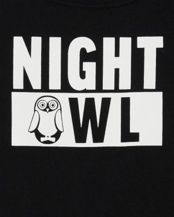 Baby Glow Night Owl Graphic Bodysuit