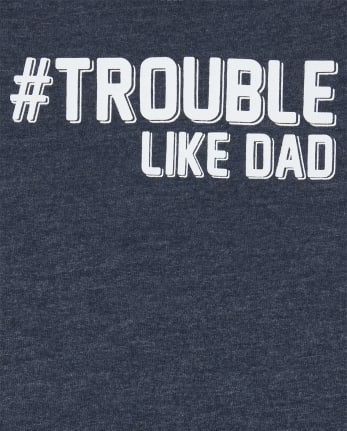 Baby Boys Dad And Me Trouble Matching Graphic Bodysuit