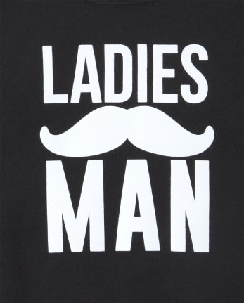 Baby Boys Ladies Man Graphic Bodysuit