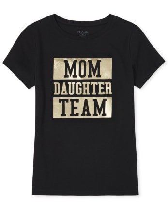 Womens Matching Family Foil Team Graphic Tee