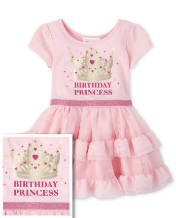 Vestido de tutú de princesa de cumpleaños para niñas pequeñas y bebés