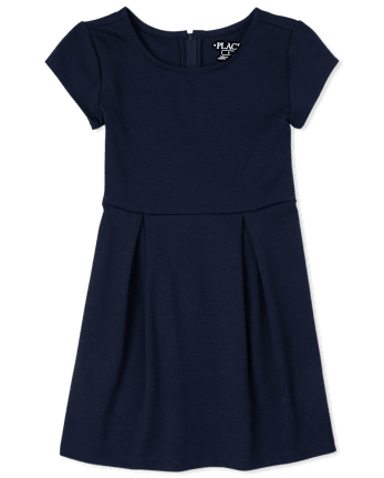 Girls Ponte Knit Everyday Dress - TIDAL
