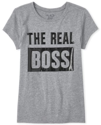 Girls Matching Family Boss Graphic Tee