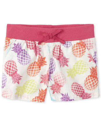 Short à enfiler imprimé pour fille