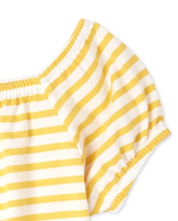 Girls Striped Tie Front Top