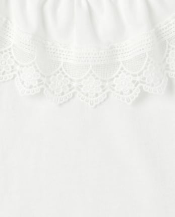 Girls Crochet Ruffle Top