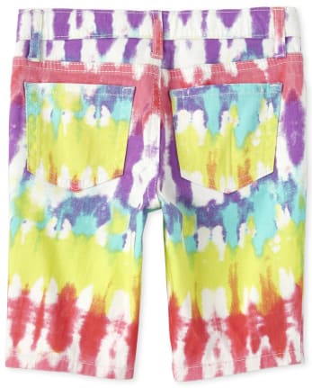 Girls Print Denim Skimmer Shorts