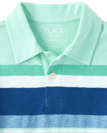 Polo de punto a rayas para niño