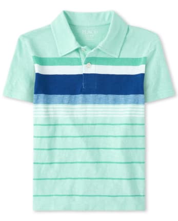 Polo de punto a rayas para niño