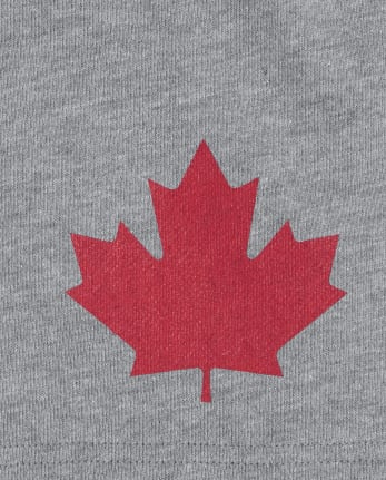 Short en French Terry pour garçons, fête du Canada, feuille d'érable