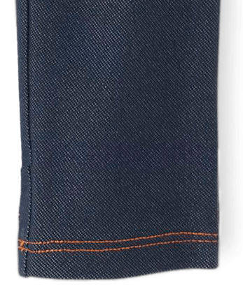 Leggings de mezclilla sintética para niñas, paquete de 2