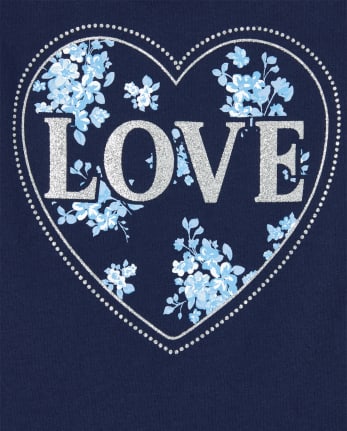 Girls Mix And Match Glitter Love Tie Shoulder Tank Top