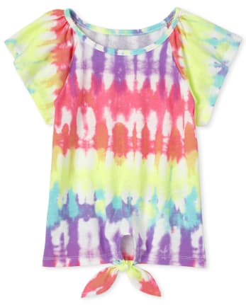 Girls Mix And Match Print Tie Front Top