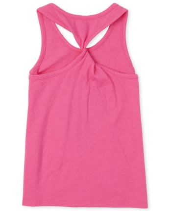 Girls Mix And Match Glitter Twist Back Tank Top