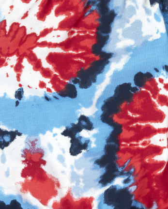 Kids Tie Dye - Red/Navy –