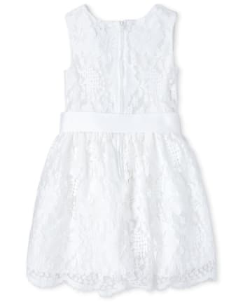 Girls Lace Fit And Flare Dress