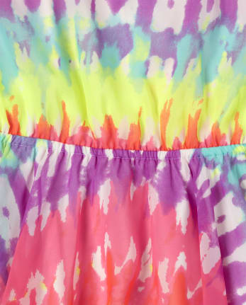 Womens Mommy And Me Tie Dye Matching Sharkbite Hem Dress