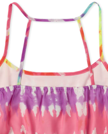 Womens Mommy And Me Tie Dye Matching Sharkbite Hem Dress