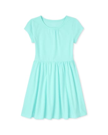 Girls Shirred Dress