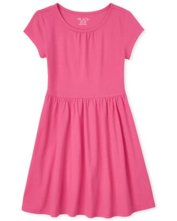 Girls Shirred Dress