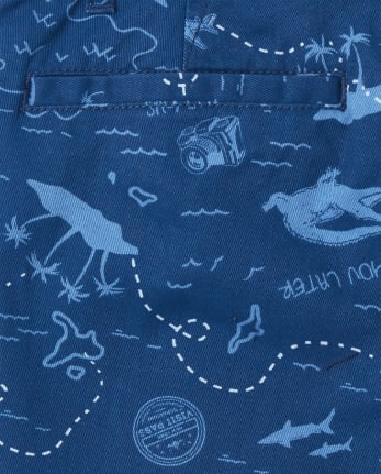 Boys Print Chino Shorts