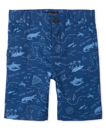 Boys Print Chino Shorts