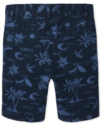 Boys Palm Tree Chino Shorts