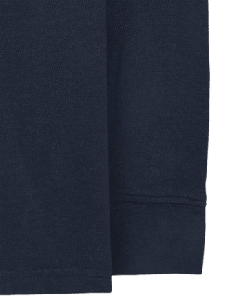 Polo de piqué de manga larga de uniforme para niños, paquete de 2