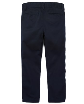 Boys Uniform Stain And Wrinkle Resistant Stretch Skinny Chino Pants