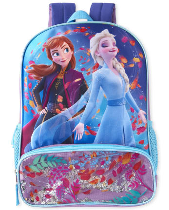 Set de Viaje Princesas Disney 3 Piezas Bolsa Tela de Cuerdas Mochila Escolar y Mochila con Ruedas Disney Frozen 2 Mochilas Escolares Para Niñas con Anna Elsa y Olaf Regalos Para Niños 