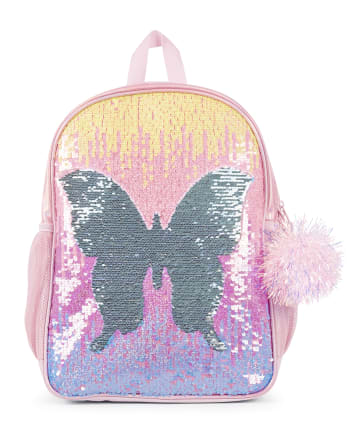 Quality Womens Girls Kids Butterfly Hearts Chervi College School Backpack Bag 