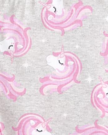 Pijama de algodón de ajuste ceñido Power Unicorn Power para niñas