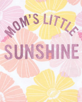 Pijamas de algodón ajustados a juego con estampado de sol de mamá y yo para bebés y niñas pequeñas