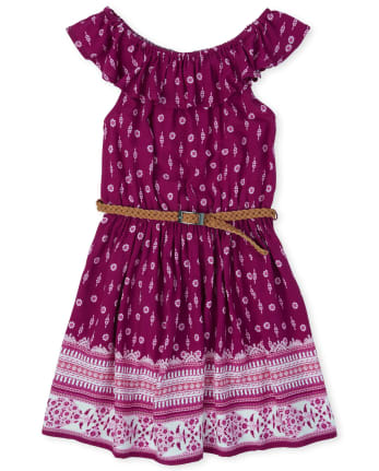 Vestido campesino a juego floral de mamá y yo para niñas